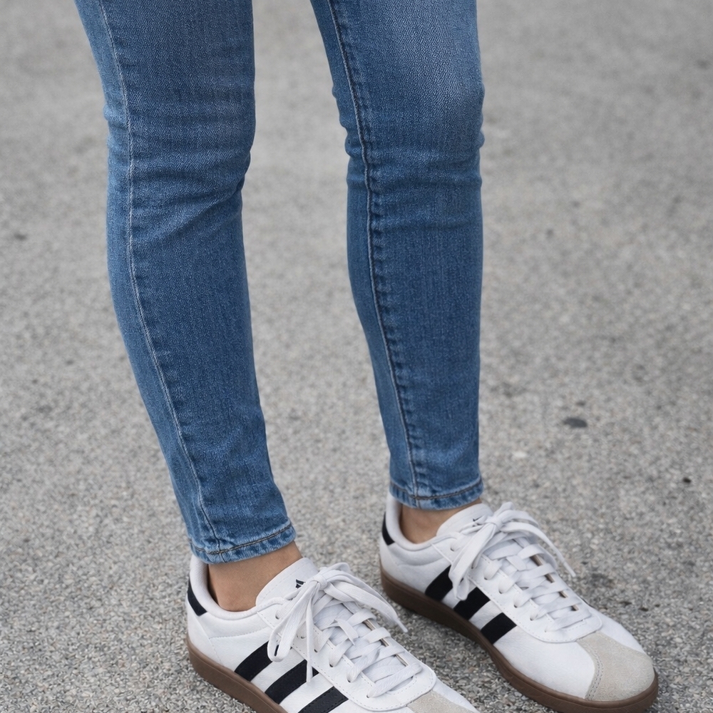 Adidas White and Black Women's Athletic Shoes